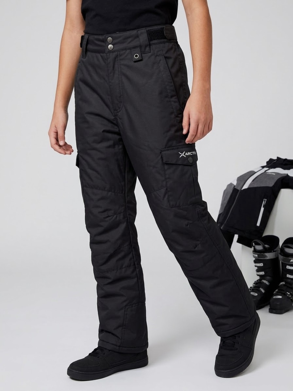 ⁠ARCTIX Cargo Snow Pants Outdoor Utility Insulated Ski Waterproof Black Size L